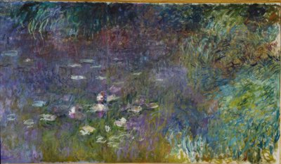 Der Seerosenteich ohne Weiden, Morgen von Claude Monet